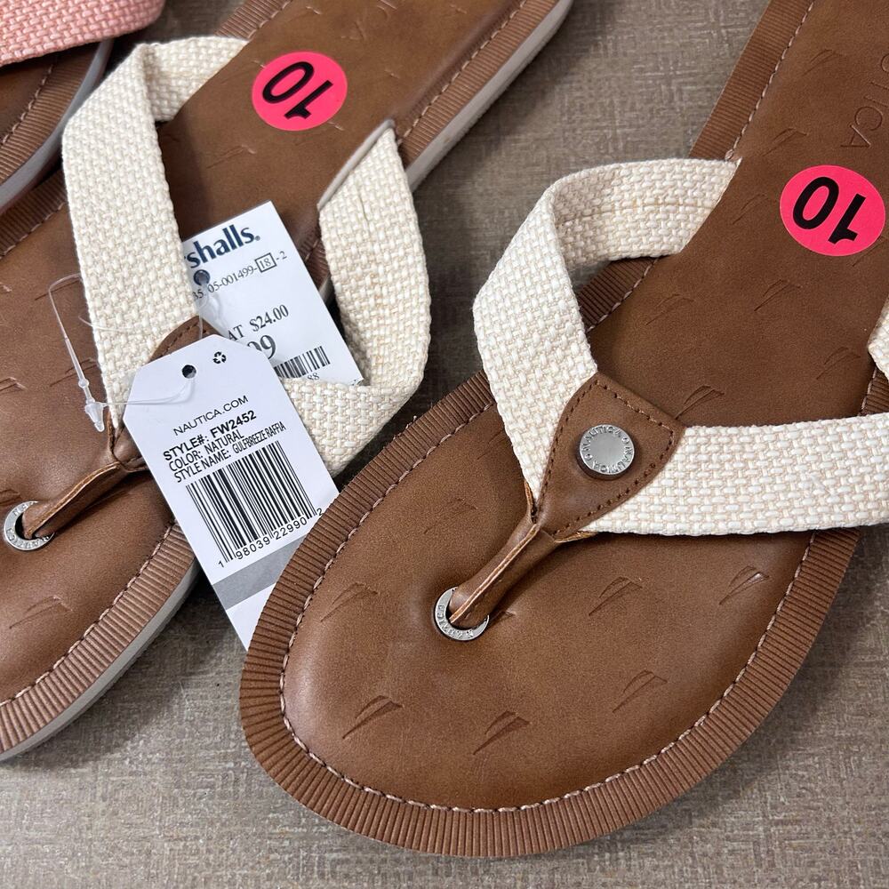 Nautica Flip flop Lot of 2 pair women's size 10 NWT - Picture 7 of 7